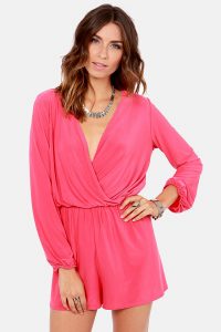 Pink Romper Long Sleeve