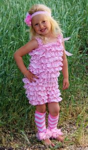 Pink Ruffle Romper