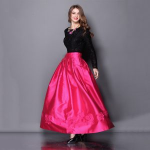 Pink Satin Skirt