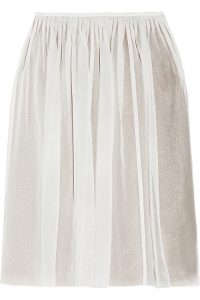 Pleated Silk Skirt