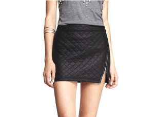 Quilted Leather Skirt
