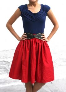Red Cotton Skirt