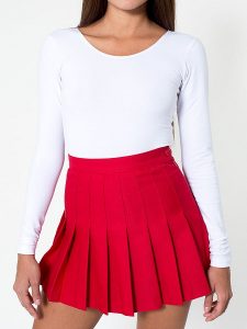 Red Pleated Tennis Skirt