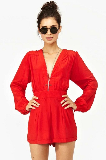 Red Romper | DressedUpGirl.com