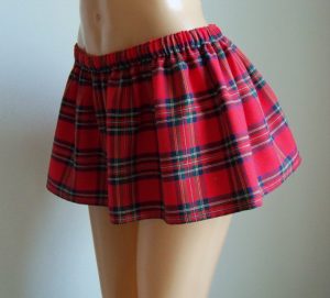 Red Schoolgirl Skirt