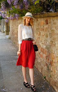 Red Silk Skirt