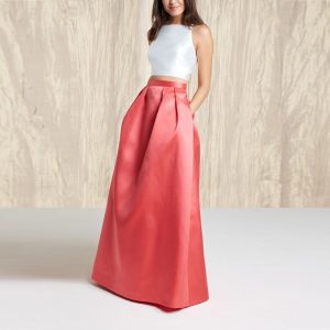 Satin Skirt Long