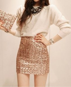 Sparkly Gold Skirt