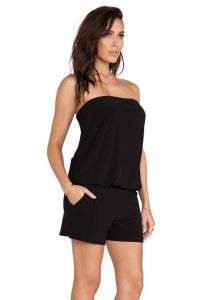 Strapless Black Romper