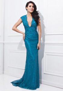 Teal Evening Gowns