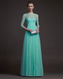 Teal Gown with Sleeves