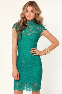 Teal Lace Gown