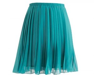 Teal Pleated Skirt