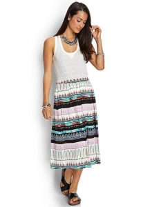 Tribal Midi Skirt