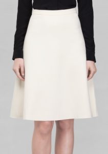 White A Line Skirt