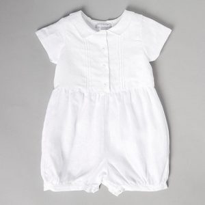 White Baby Romper