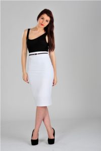 White Formal Skirt