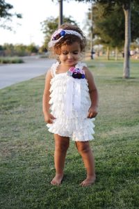 White Lace Romper Baby