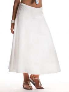 White Linen Skirt