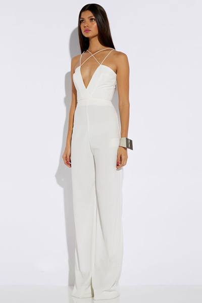 Backless Y2K Casual Jumpsuits Women Summer Solid White Sleeveless Aesthetic  Streetwear Flare Pants Rompers One Piece