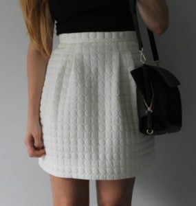 White Quilted Skirt