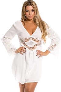 White Rompers Plus Size