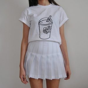 White Tennis Skirt Pleated