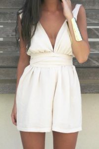 White Womens Romper