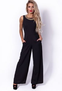 Wide Leg Black Jumpsuit