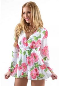 Womens Floral Romper