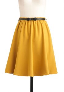 Yellow A Line Skirt