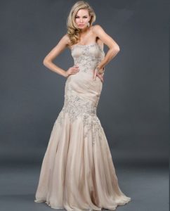 Beaded Champagne Gown