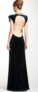 Black Backless Gown