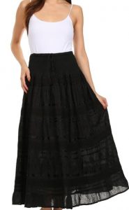 Black Boho Skirt