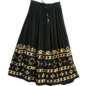 Black Broomstick Skirt