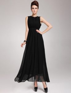 Black Chiffon Gown