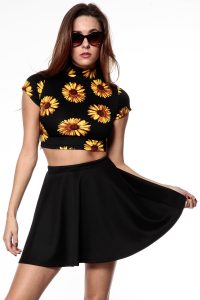 Black Flowy Skirt