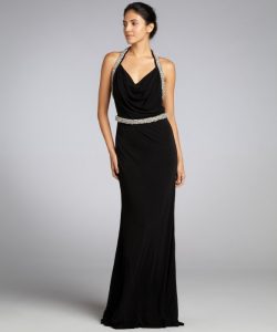 Black Halter Gown