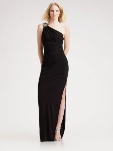 Black One Shoulder Gown