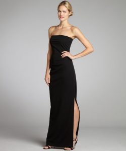 Black Strapless Gown