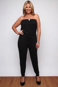 Black Strapless Jumpsuit