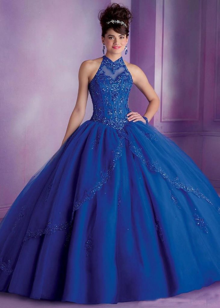 blue gown design