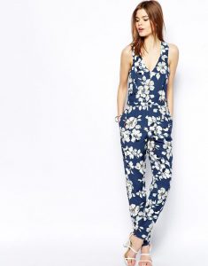 Blue Floral Jumpsuit