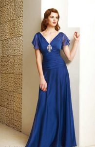 Blue Gown with Sleeves