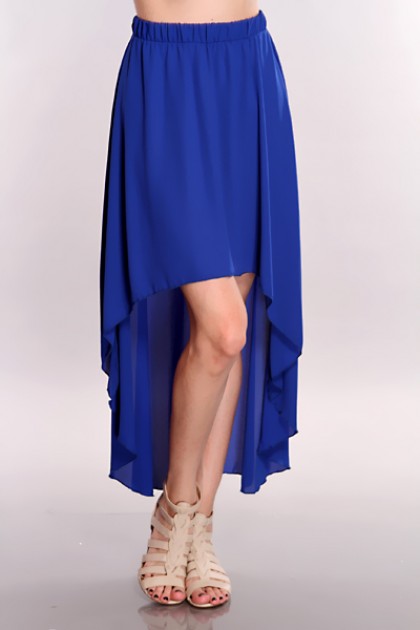 High low deals skirt blue
