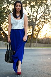  Blue Long Skirt