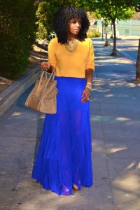 Blue Maxi Skirt