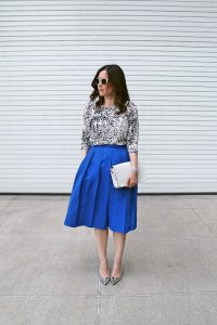 Blue Midi Skirt