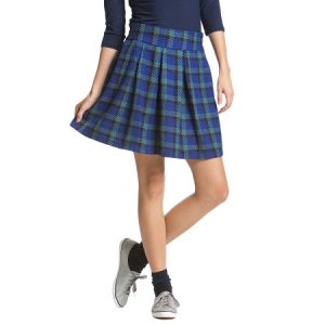 Blue Plaid Skirt