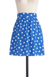 Blue Polka Dot Skirt